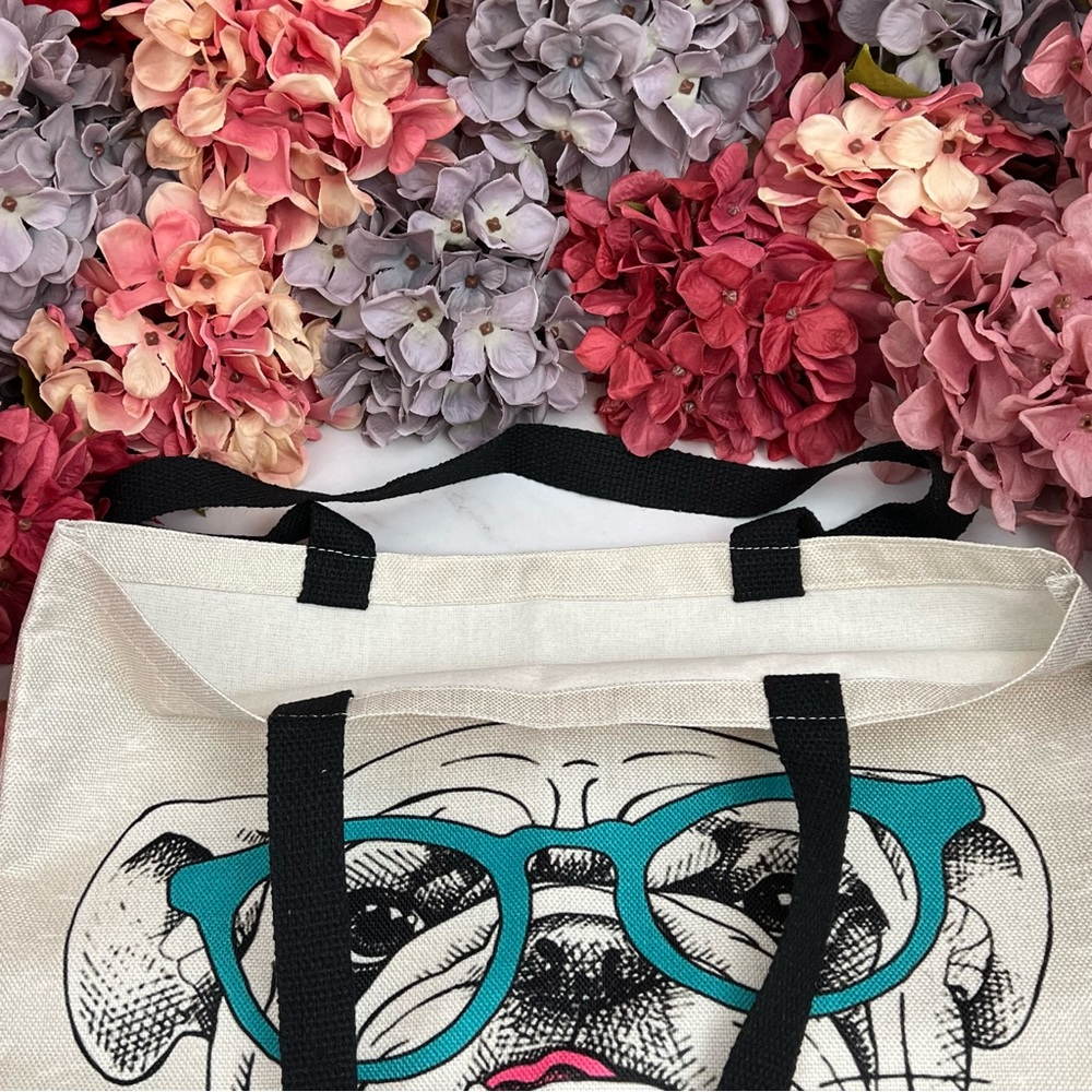 Eco-Friendly Preppy English Bulldog Folding Tote Bag - Picture 11 of 14